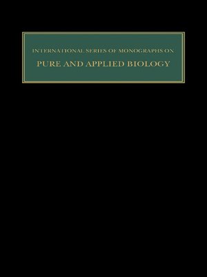 cover image of International Series of Monographs on Pure and Applied Biology: Zoology, Volume 12
